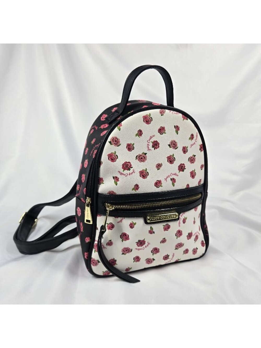 Juicy Couture Black Disty Dusty Rose Promenade Small Backpack